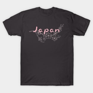 Japan and Sakura Flowers T-Shirt